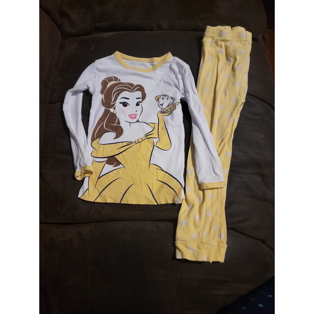 Baby‎ gap disney princess beauty and the beast belle chip pajamas size 4t